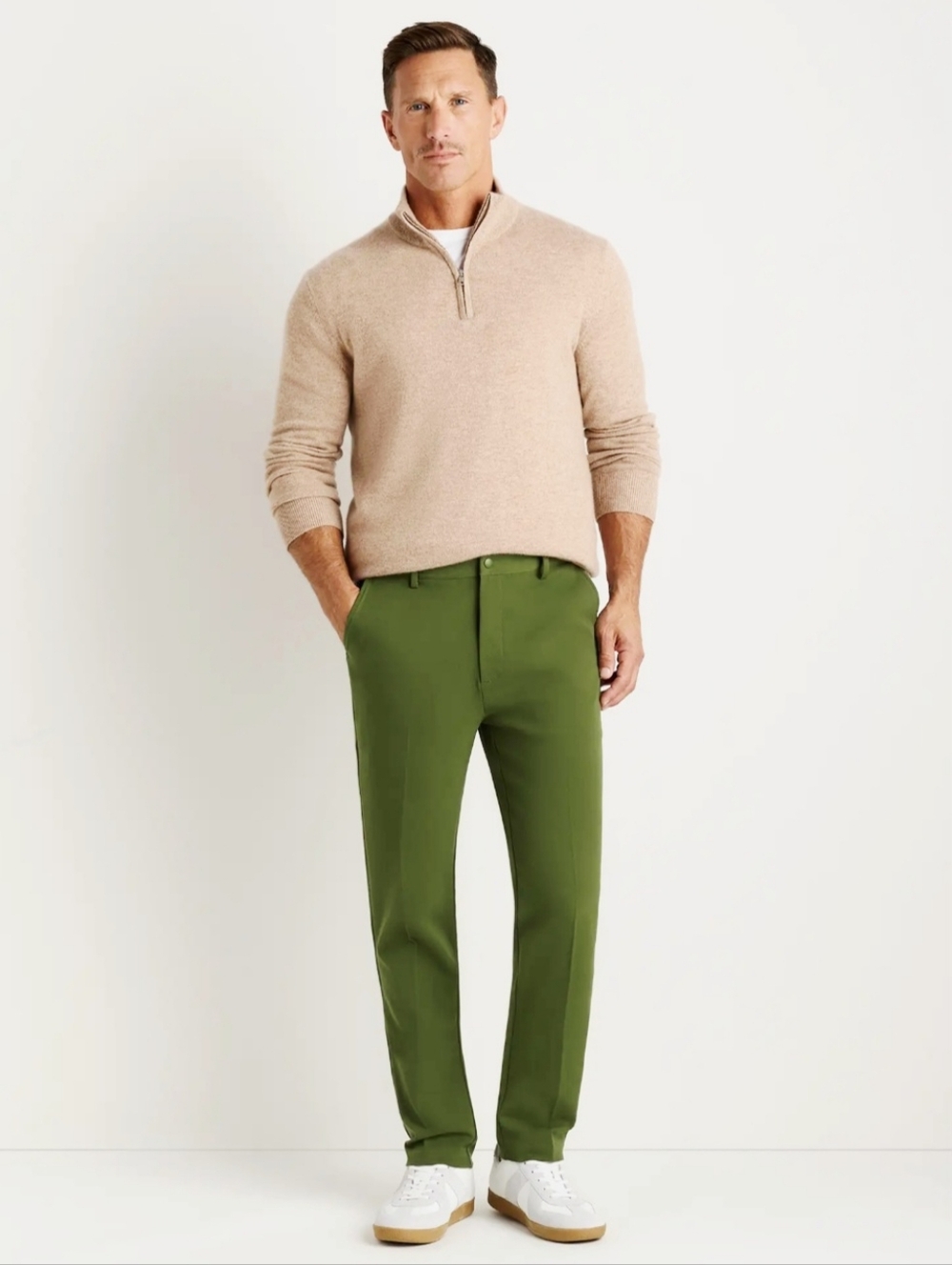 Quince Ultra Stretch Smart Chino Pants - Chive Green - Size 32x30  - Like New